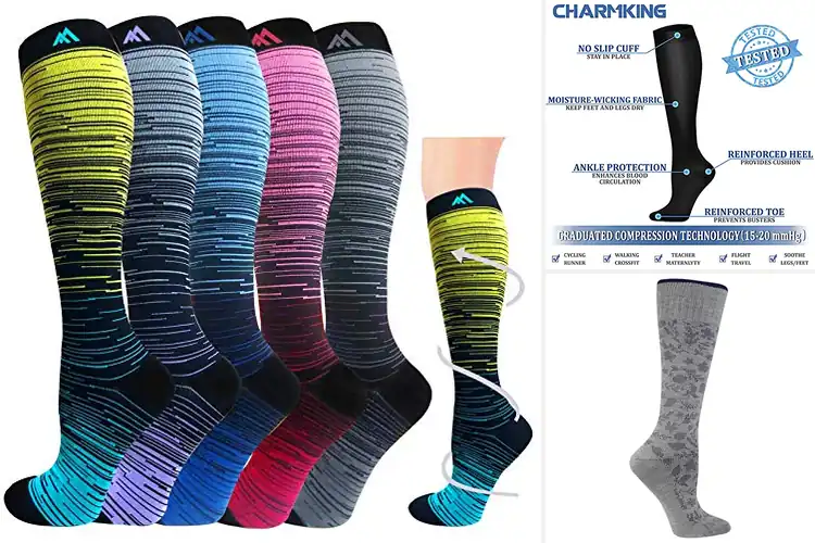 Detailed view of Best Graduated Compression Socks
