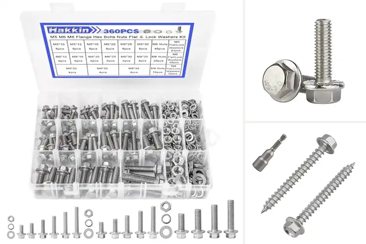 Detailed view of Best Hex Flange Screws