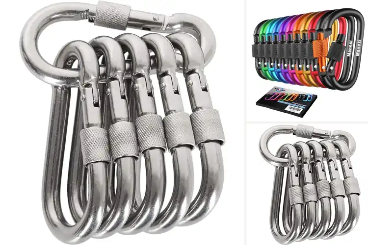 Detailed view of Best Locking Carabiner Sets for Secure Gear