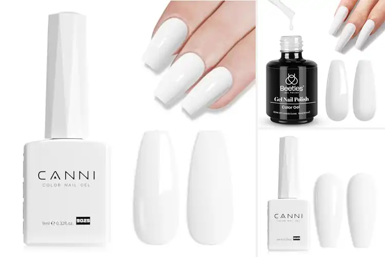 Detailed view of Best Pure White Gel Nail Polishes