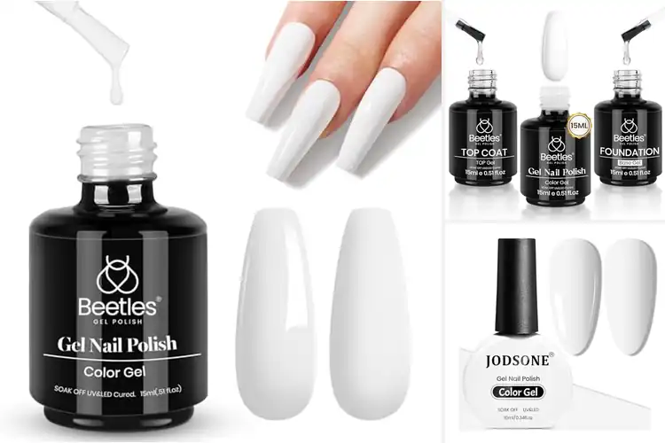 Detailed view of Best White Gel Nail Polishes for a Bright, Flawless Finish