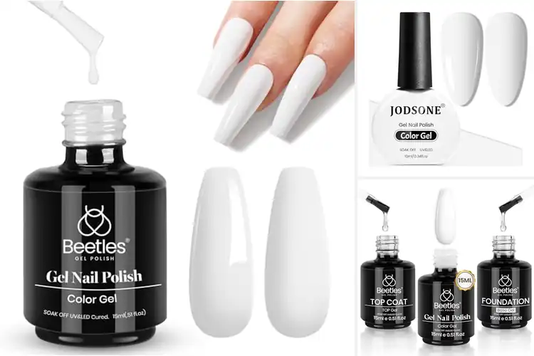 Detailed view of Best White Gel Polishes: 10 Top Picks for Stunning Nail Art
